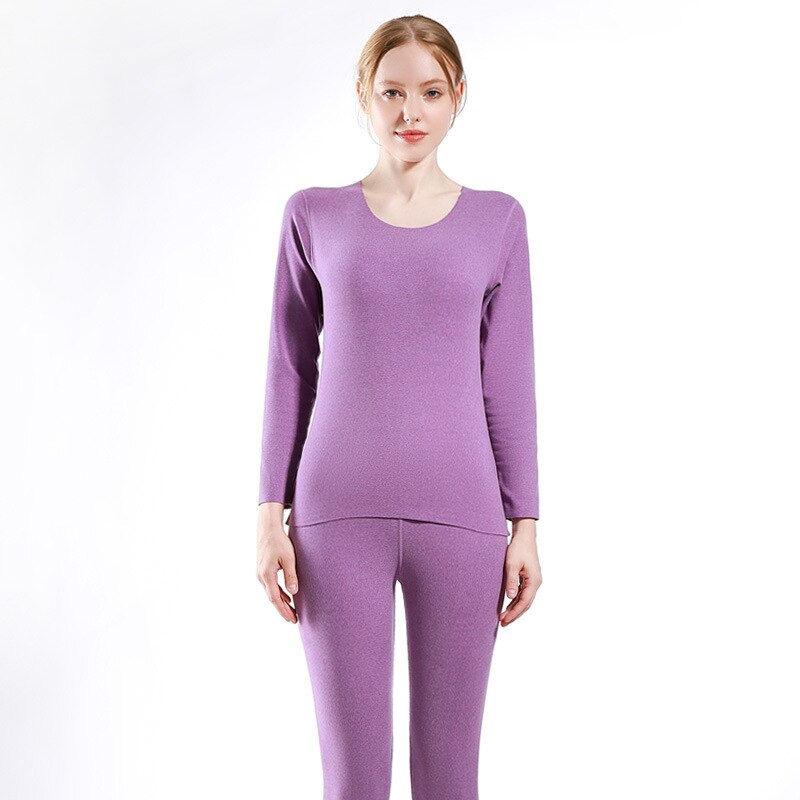 2 delar plus size l  -3xl termounderkläder dam vinterkläder varm kostym långkalsonger dam stor storlek: Marinblå / Xl