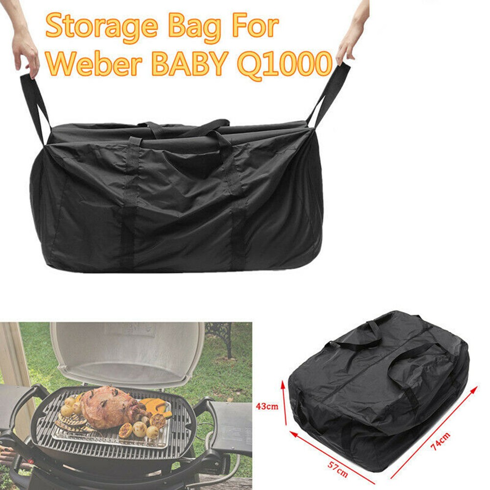1*Storage Carry Bag 74*57*43cm BBQ Storage Carry Duffle Bag For Weber BABY Q&amp;Q1000 Series Black In Stock