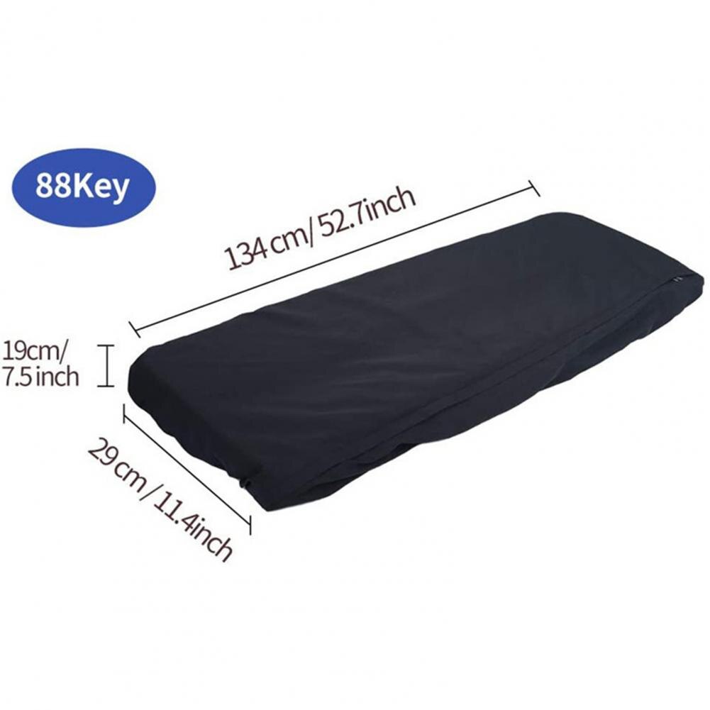 Electronic Keyboard Case Dust-proof Black Piano Keyboard Protective Dust Cover for 88 Keys Electronic Keyboard Digital Piano
