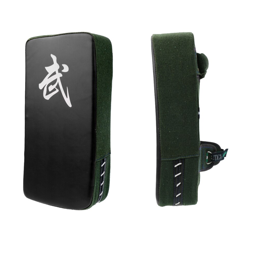 2x MMA Thai Muay Pad Boxing Kick Strike Arm Focus Punch Kicking Shield Black