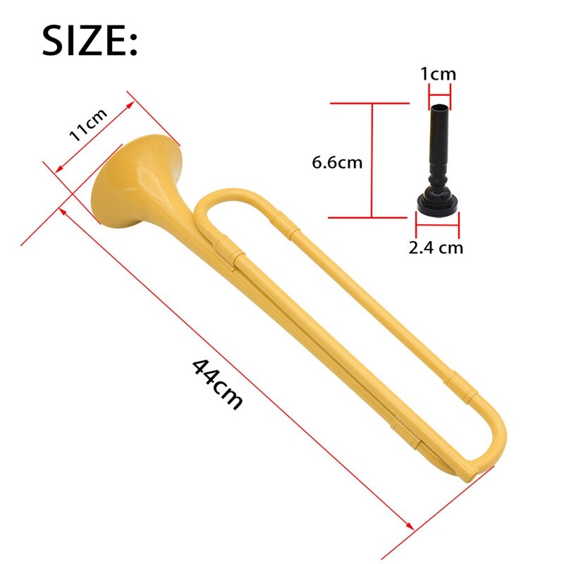 Plastic Trompet-Comfortabele Ergonomische Grip - Bb Authentieke Geluid Voor Student & Beginner Abs Bouw