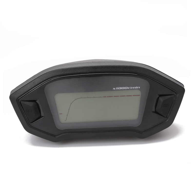 Universel Moto LCD Compteur de Vitesse Numérique Kilométrage Rétroéclairage Moto pour2, 4 Cylindres: without Sensor