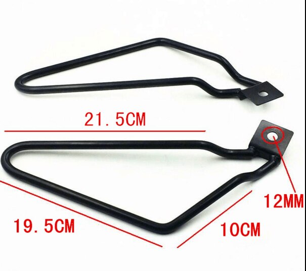 Retro Motorfiets Bandage Side Bag Strapping Riem Bilaterale Locomotief Strapping Riem Lederen Band Camel Bag Vaste Riem: Black shelf