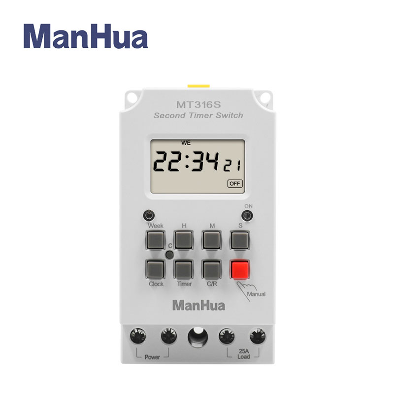 ManHua MT316S 220VAC 25A Din Rail Programmeerbare Elektronische Timer Voor Universele Elektrische Apparaat Digitale Tijdschakelaar