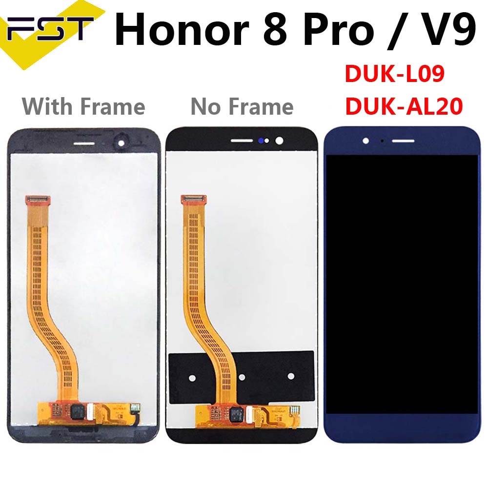 Huawei honor 8 pro lcd-kosketusnäyttö kehyksellä honor 8 pro display duk  l09 -vaihto