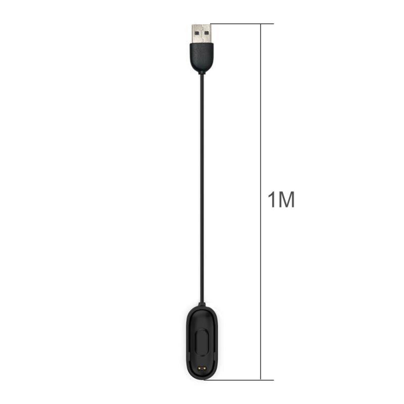 1m/20cm câble de charge pour Xiaomi Mi Band 4 Bracelet intelligent de remplacement pince USB TPE chargeur Dock directe accessoires intelligents: 1m