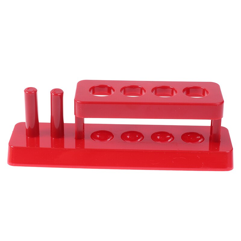 Plastic Test Tube Rack - 6 Holes - Clear Laboratory Stand - School Lab Equipment