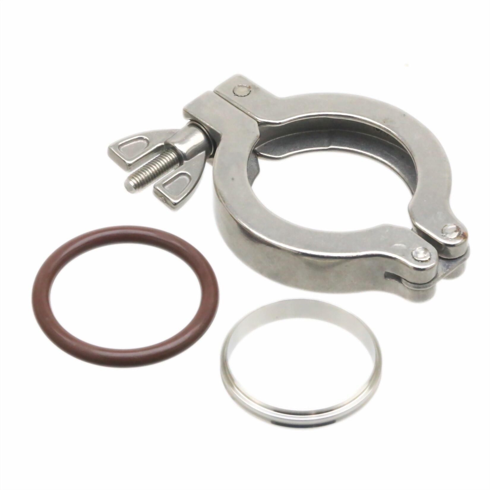 ISO-KF40 NW/KF-40 Vacuum Flange Fitting Hinge Nut Clamps Stainless Steel 304 + Centering Ring SS304 + FKM O-Ring