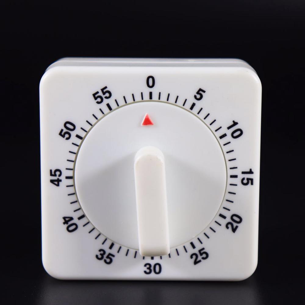 Kitchen small square pendulum timer 60 minutes timer reminder mechanical timer alarm clock: Default Title
