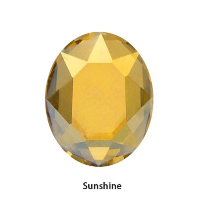 8x10mm Oval Nail Art Decorations Crystals Strass Flat Back Stones Rhinestones Applique Color Stone for Craft Dress Gymnastic Clo: Sunshine