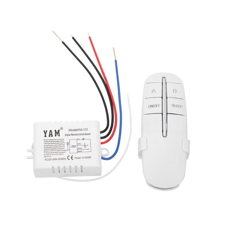 Draadloze Rf Afstandsbediening Schakelaar On/Off 220V Lamp Ontvanger Zender: One Way