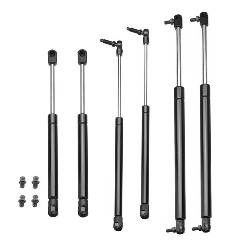 6pcs Bonnet + Tailgate + Rear Window Lift Supports Rod Arm Gas Springs Shocks Struts Bar Fit Jeep Grand Cherokee WJ WG 1999-2004