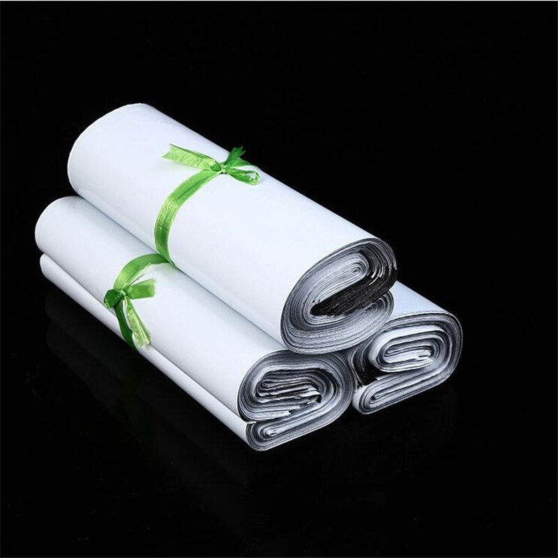 100Pcs/Lot White Poly Mailer Plastic Bags Self-Seal Adhesive Courier Storage Bags Waterproof Postal Mailing Bags