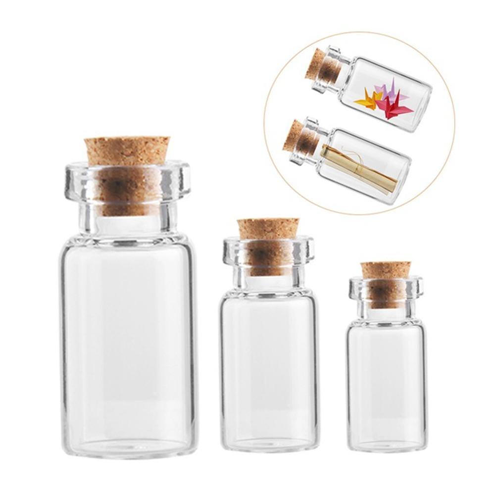 Petits bocaux en verre pour décoration, 1 pièce, DIY, Message Mason, bon marché, Mini, ornements, bocaux en liège, bouchon Z0U4