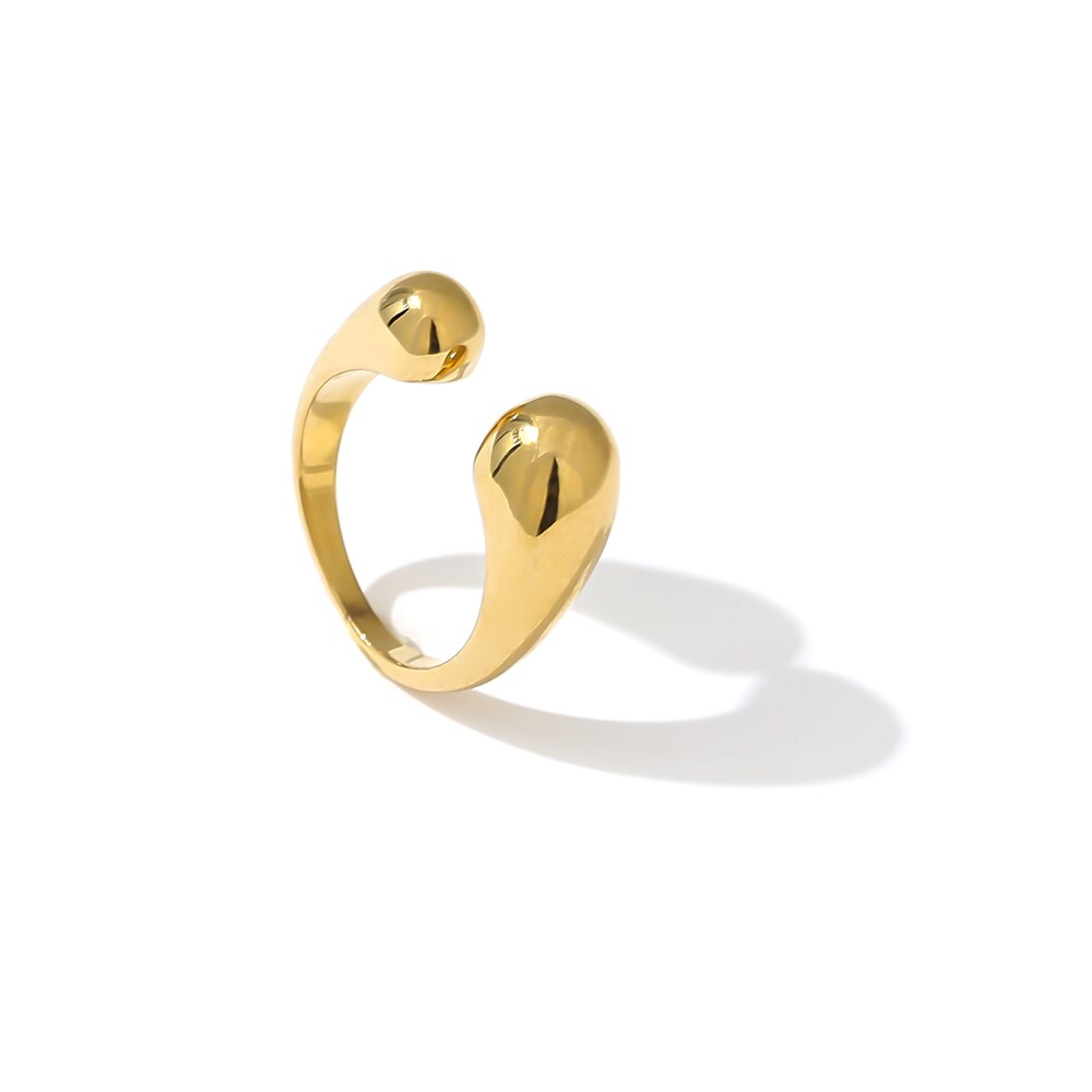 YMYW-Anillo de plata de primera ley con forma de dedo para Estilo de Mujeres, sortija ajustable, plata esterlina , latón dorado, cobre, moderno