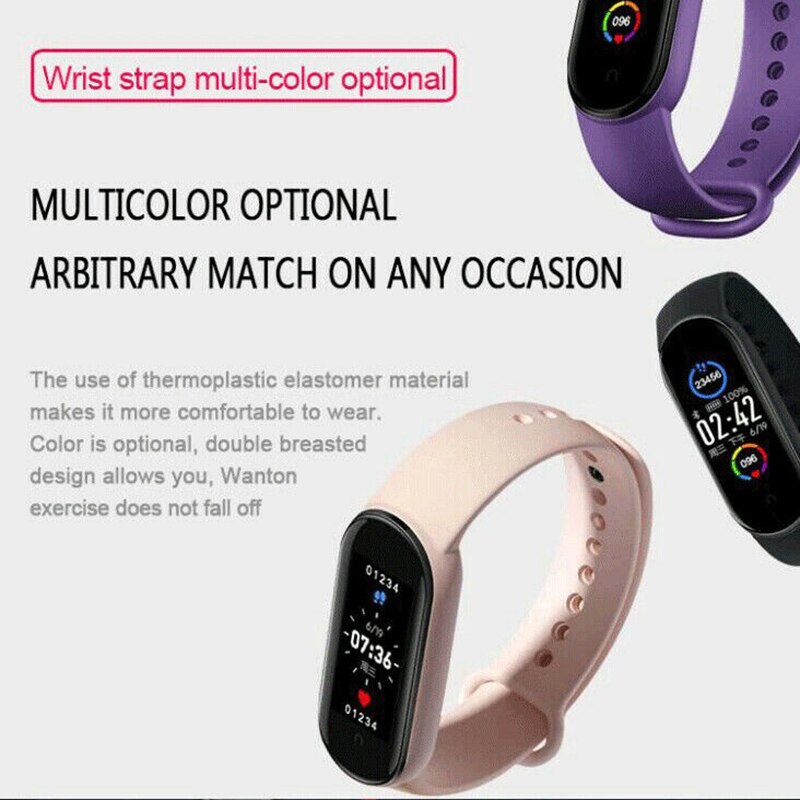 M5 pulsera/Correa inteligente IP67 pantalla Smartband Fitness de Traker Bluetooth deporte impermeable banda inteligente ciclismo Fitness herramientas
