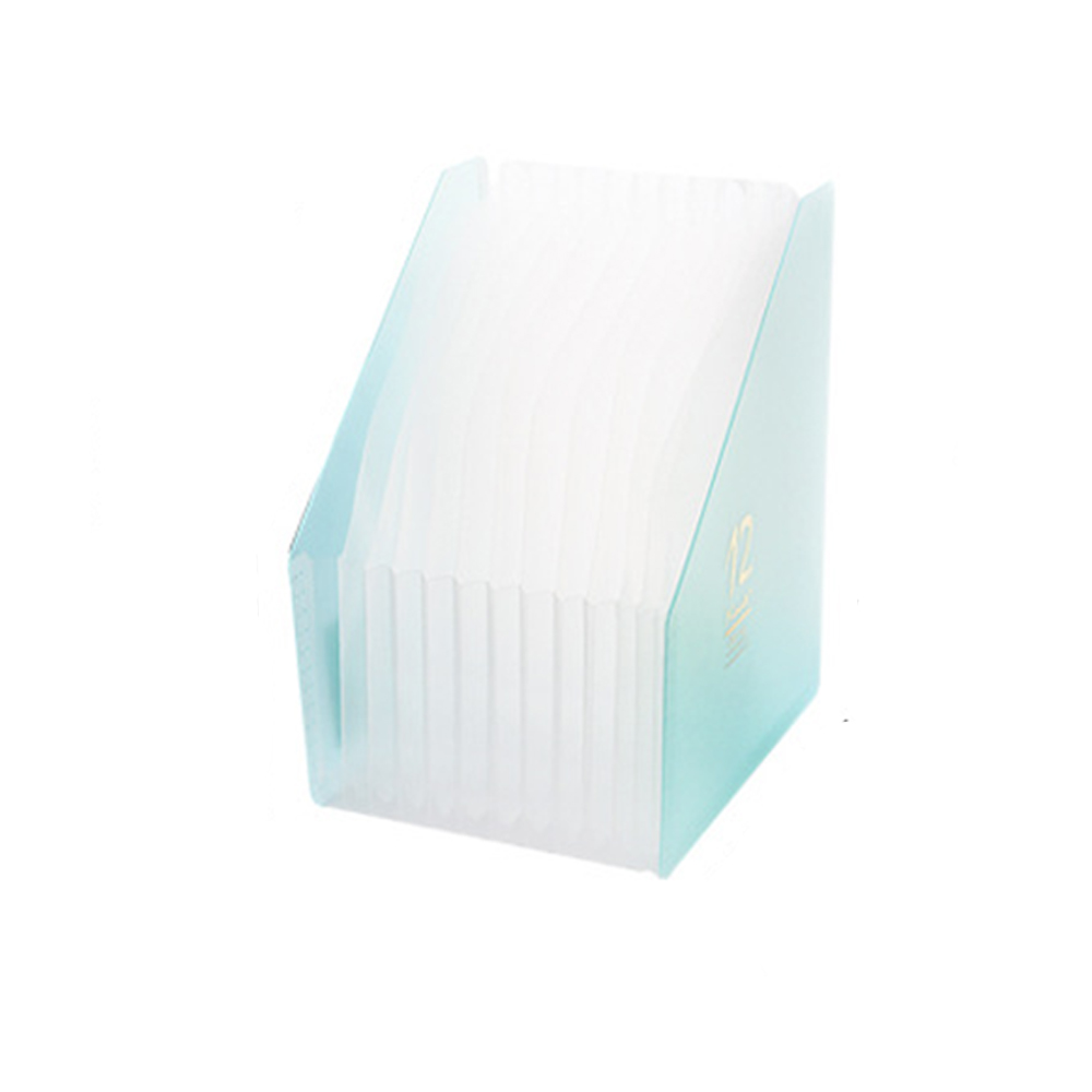 TOPPER 12Pockets PP Expanding File Folder A4 Organizer Portable Business File Office Supplies Document Holder Carpeta Archivador: bule Vertical