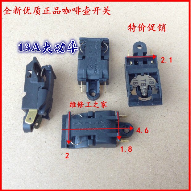 electric kettle coffee maker temperature control switch 13A