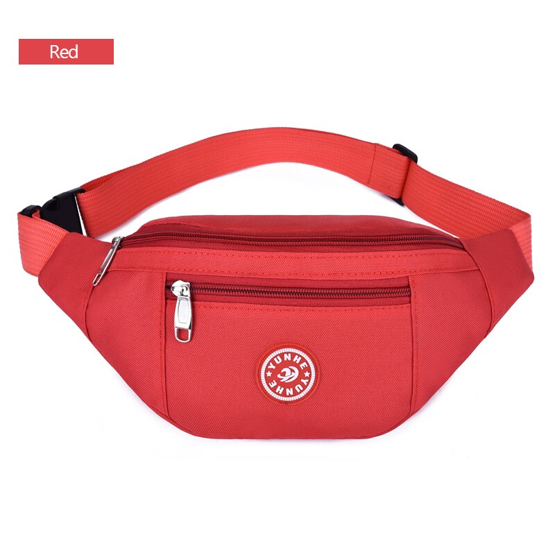 Aireebay midjeveske kvinner uformell fanny pack for jenter sport rumpe bag pakker svart rød bryst crossbody veske: A4158 røde