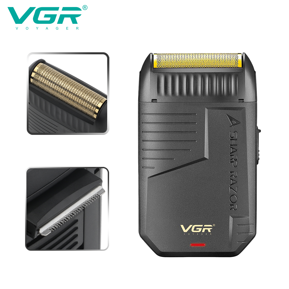 VGR rasoir electrique hommes tondeuse rasoir barbe tondeusse homme shaver Tondeuse à barbe Électrique Rasoir à barbe Rasoir à barbe Rechargeable Rasoir Satellitaire Machine à raser pour hommes V-375