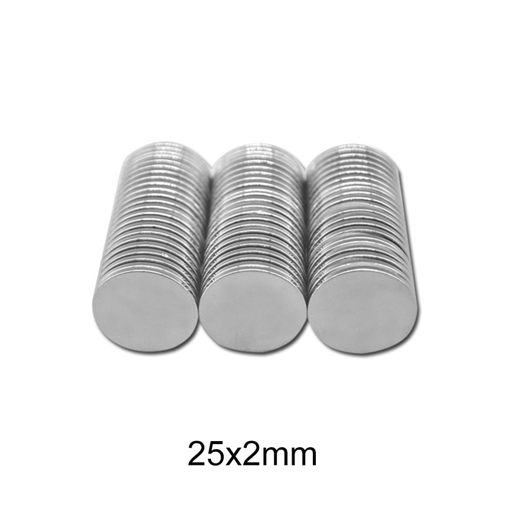 Imanes permanentes de neodimio de 25x2mm 25x2mm 25x2mm 25x2mm 5/10/20/30/50/60 Uds.