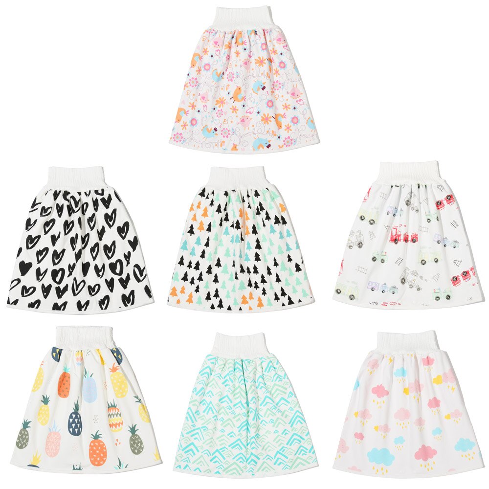 Couche-culotte pour enfants jupe coton bébé Urine Pad -né formation Nappy Anti-mouillage toilette formation pantalon imperméable réutilisable bébé