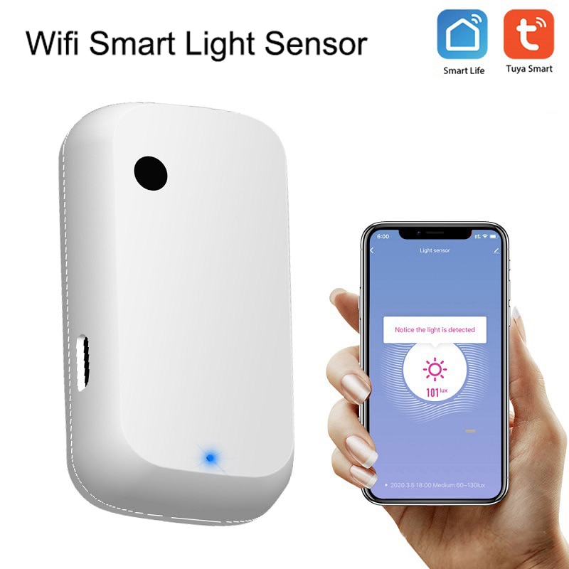 Tuya maison intelligente 180 ° WIFI capteur d'éclairement capteur de luminosité WiFi intelligent vie intelligente alimenté par capteur de lumière USB
