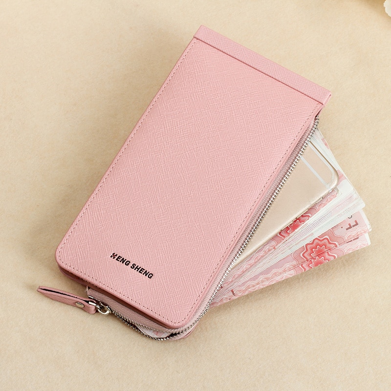 Women Business Phone Credit Card Holder Woman Long Wallets Female Bag Purses Pocket Cardholder Lady zipper clutch wallet