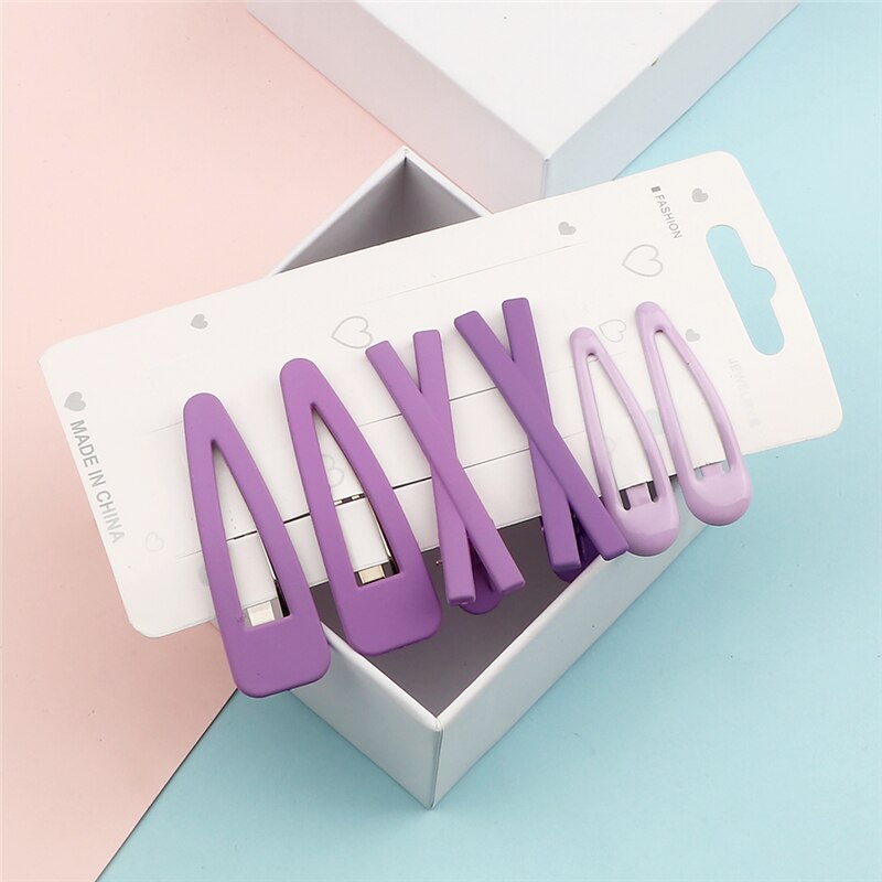 6 uds. De colores sólidos para niña de horquillas, Clips BB simples básicos, pasadores de Clip para el cabello coloridos y bonitos, accesorios para el cabello