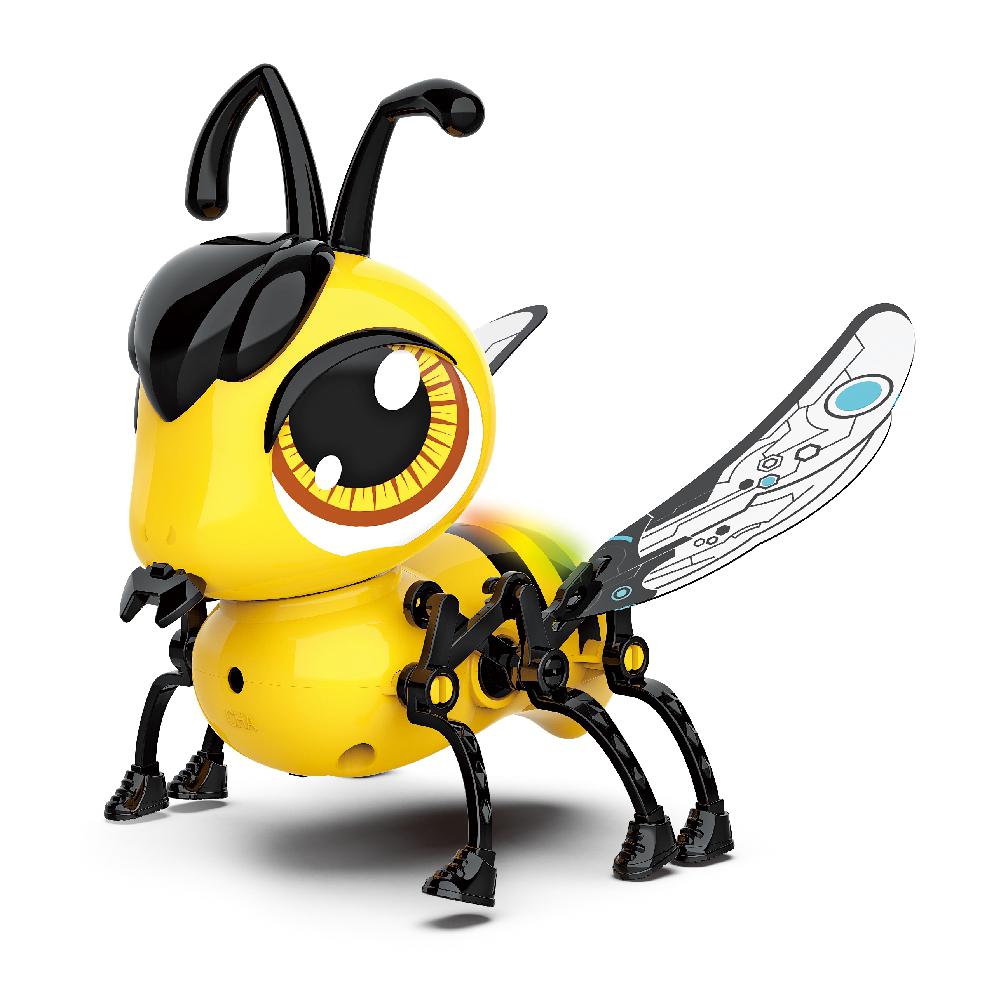 RCtown-Robot insecto, juguete interactivo para cantar y gatear, para padres e hijos: yellow