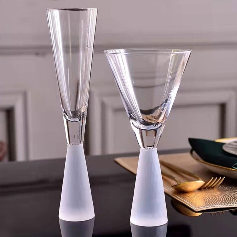 Transparent Champagne Flute Champagne Mug Glass Material Champagne Glass Cocktail Cup for Birthday Wedding Camping Party
