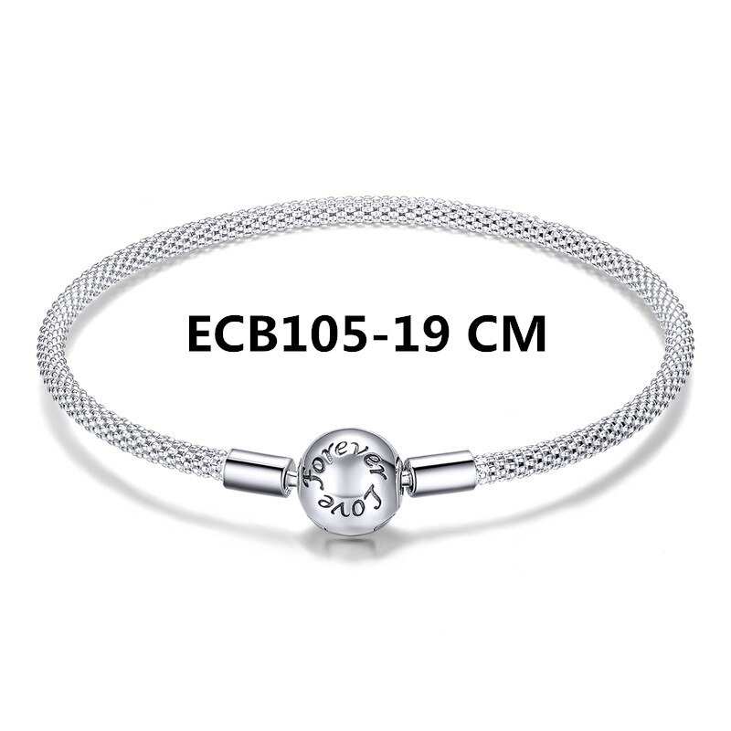 Bisaer Braccialetto in Argento sterlina 925 in Modo Chiaro CZ pizzo-su Regolabile tennis Braccialetti Infilati per le donne in Argento Regalo Dei Monili del braccialetto: ECB105-19