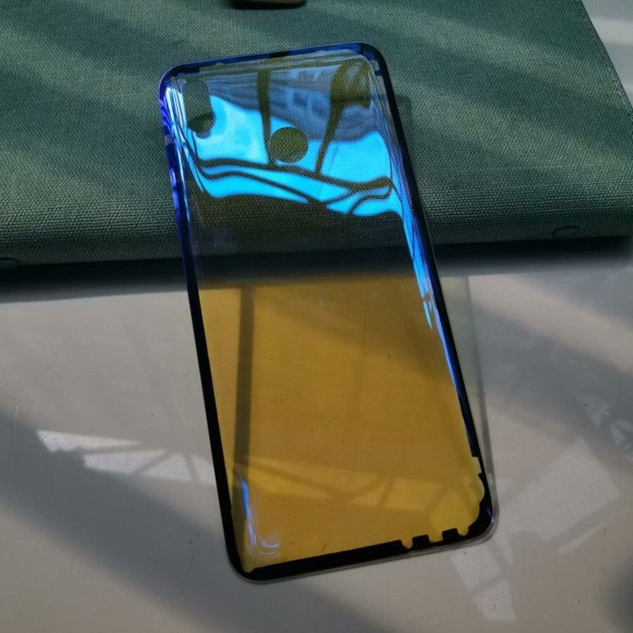 Zmodyfikowany bez Logo dla Huawei Nova 3 Nova3 tylna pokrywa tylny Panel szklany wymiana obudowy obudowy baterii + naklejka Adheisve: BlueClear No Lens