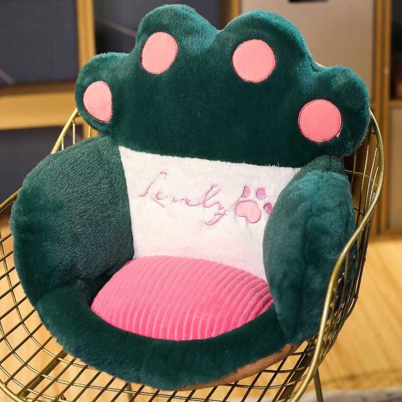 Cojín de felpa con forma de pata de gato para bebé y niño, cojín para silla de comedor, esterilla de sofá para el hogar, suelo interior, de decoración de invierno: Cat paw 5
