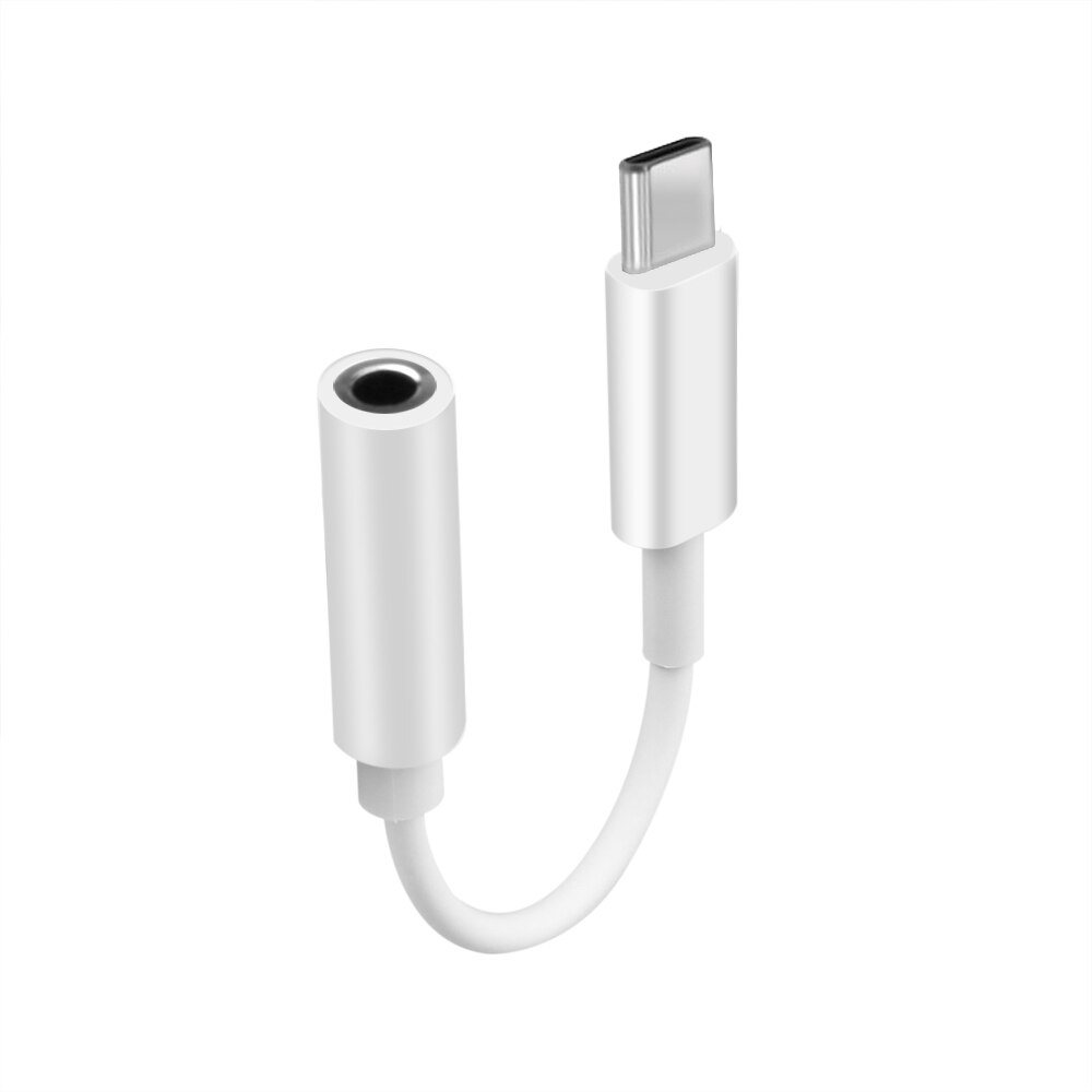 Bundwin typ C męnarty na 3.5mm Jacek kobieta audio Aux kabel USB C robić 3.5mm słuchawki słuchawki adapter dla Huawei P20 P30 zawodowiec: biały
