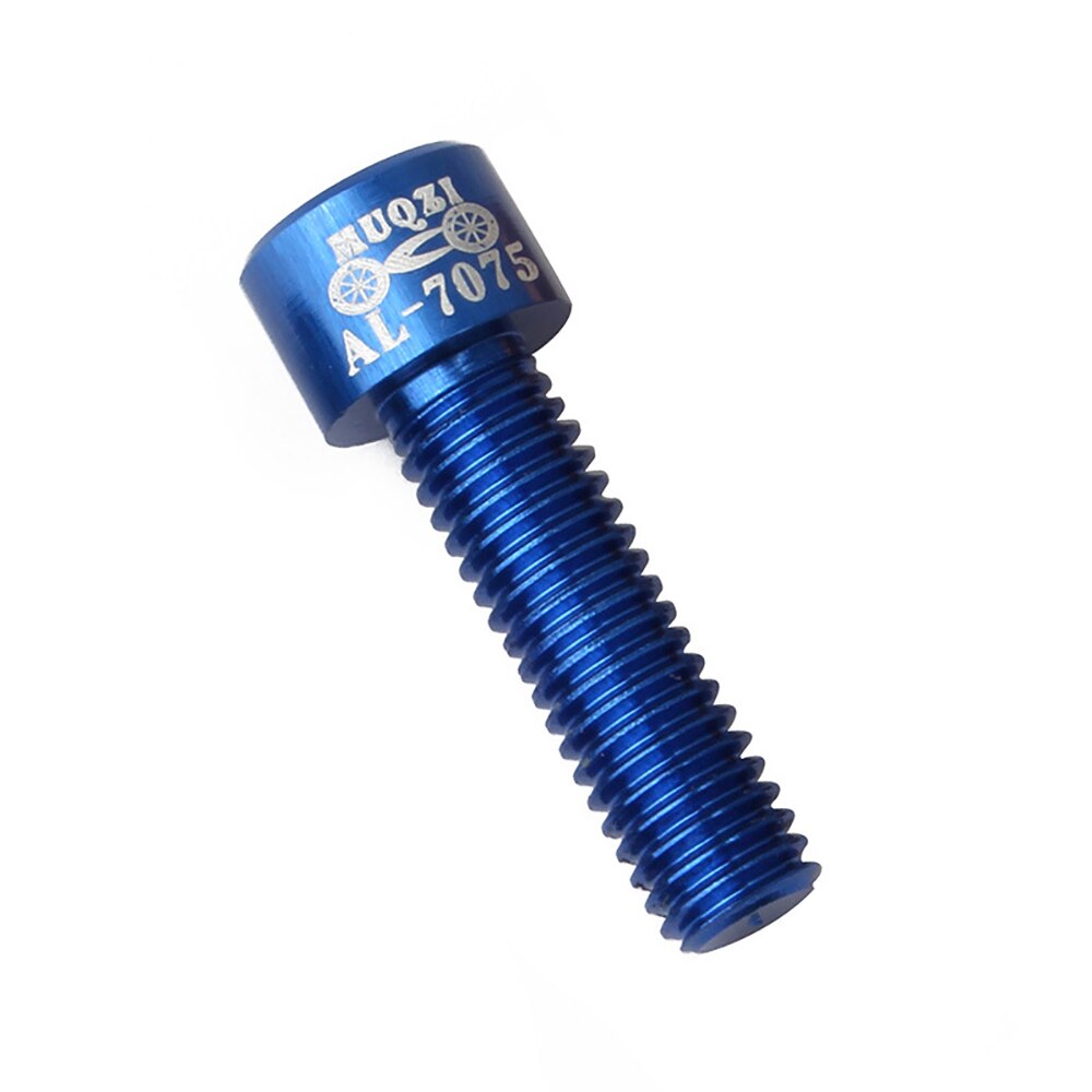 4pcs M5 Bicycle Bike Stem Screws Bolts Ultralight AL7075 Aluminum Cycling Stem Fixing Screws Replacement Bicycle Parts: Blue