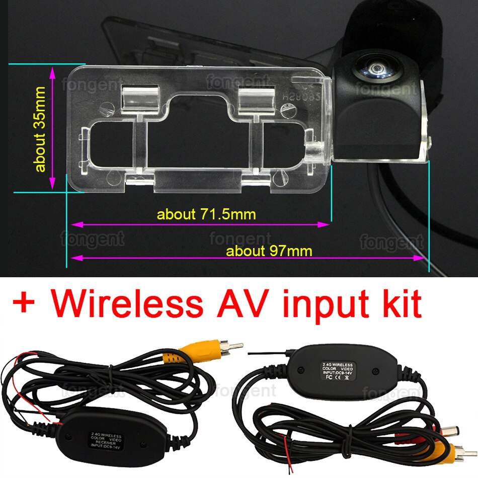 For Geely Emgrand EC7 EC718 Sedan Chinese Car Rear View Back off up Reverse Parking wireless Vehicle Camera: fish eye wireless