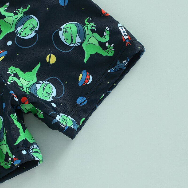 2022 Boy Swimwear Trunks, Children Elastic Waist Shark Dinosaur Pattern Printed Beach Wear Shorts Briefs