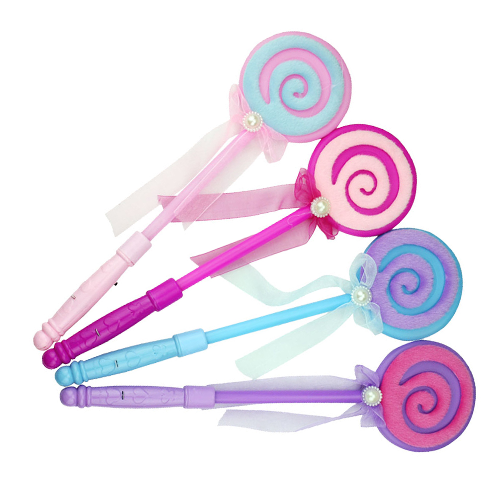 10pcs Kids LED Light-Up Lollipop Glow Sticks Toys Flashing Fairy Wand Sticks Birthday Party Supplies ( Color)