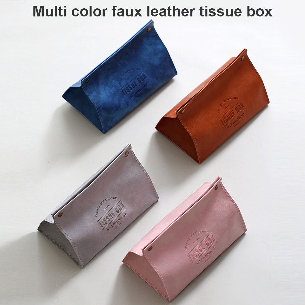 Waterdichte Tissue Doos Houder Creatieve Kunstleer Tissue Doos Papier Container Servet Storage Case Organizer Voor Home Office Auto