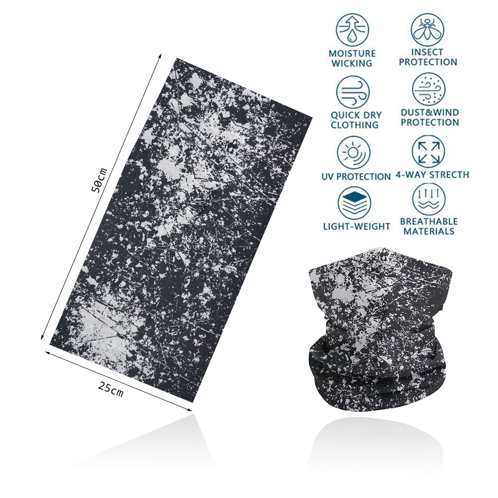 Kleurrijke Bedrukte Haarband Bandana Hoofd Voor Vrouwen Nek Gaiter Tube Sjaal Voor Mannen Fietsen Wandelen Hardloopsport Face Bandana 'S: WHITE
