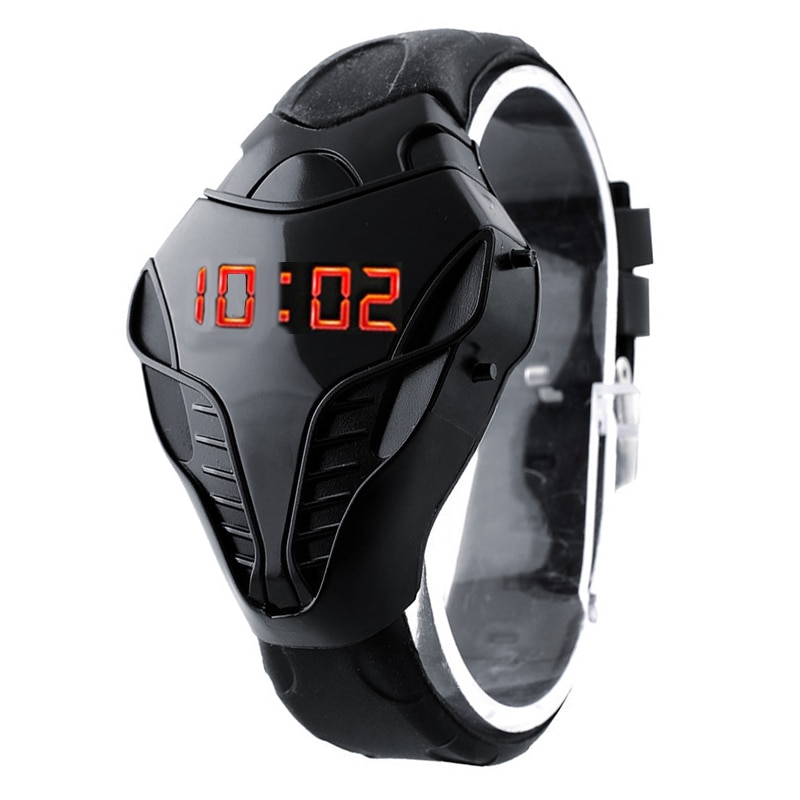 Mode Creatieve Horloges Mannen Mode Driehoek Cobra Horloges Mannen LED Digitale Horloges Mannen Sport Horloges Plastic Relogio Masculino