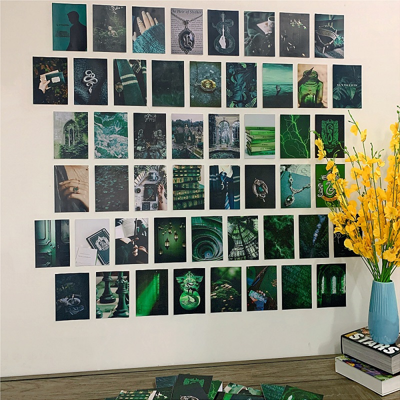 Juego de 50 hojas de postales decorativas para pared, pinturas decorativas, tarjetas de fotografía de estilo INS, fotos decorativas DIY: 2