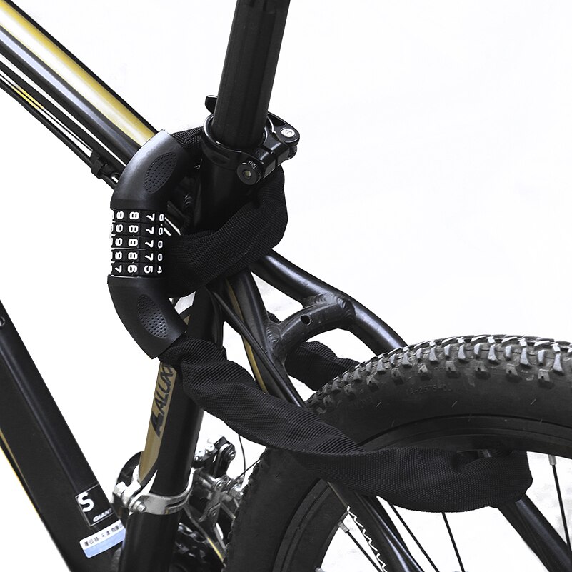 West biking cykellås stål 5 -siffrigt lösenord säkerhet solid stöldskydd 940mm kedjelås utomhus motorcykel mtb landsvägscykellås