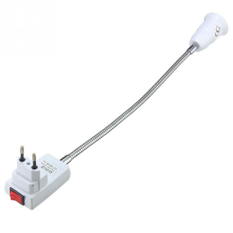 Portalámparas de luz E27, convertidor de extensión Flexible, enchufe adaptador, enchufe europeo/estadounidense