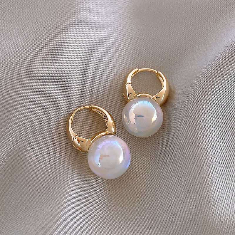 Boucles d'oreilles Vintage en perles pour femmes, bijoux géométriques de luxe, mignon pour filles: Default Title