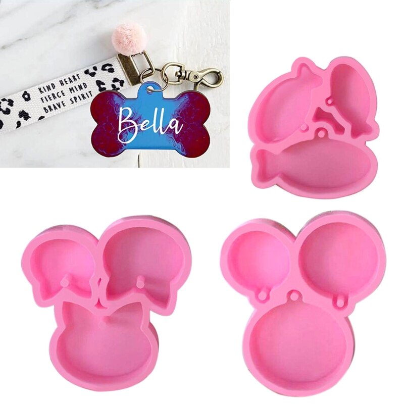 DIY Pet Dog Cat do zawieszenia wymienione formy silikonowe rzemiosło biżuteria narzędzia odlewnicze zawieszki żywica epoksydowa formy