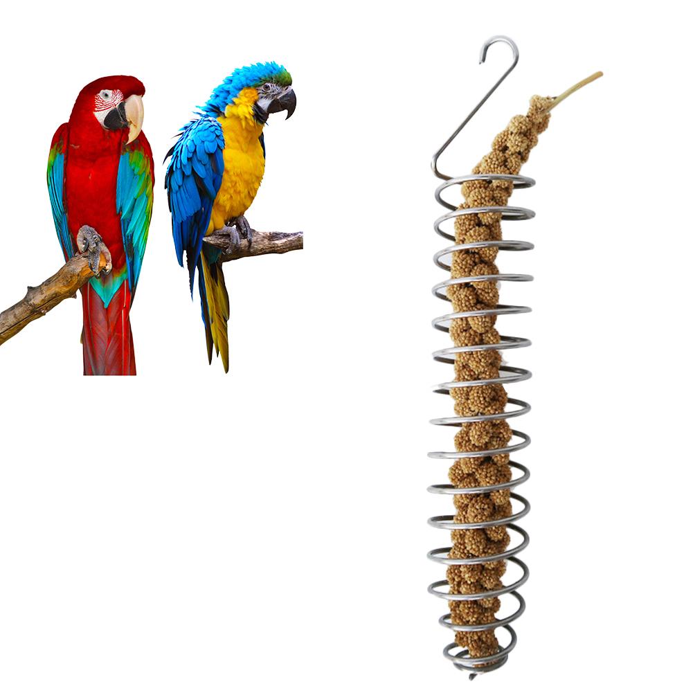 Hanging Toys Bird Fruit Vegetable Feeder Basket Parrot Feeder Pet Feeding Supplies
