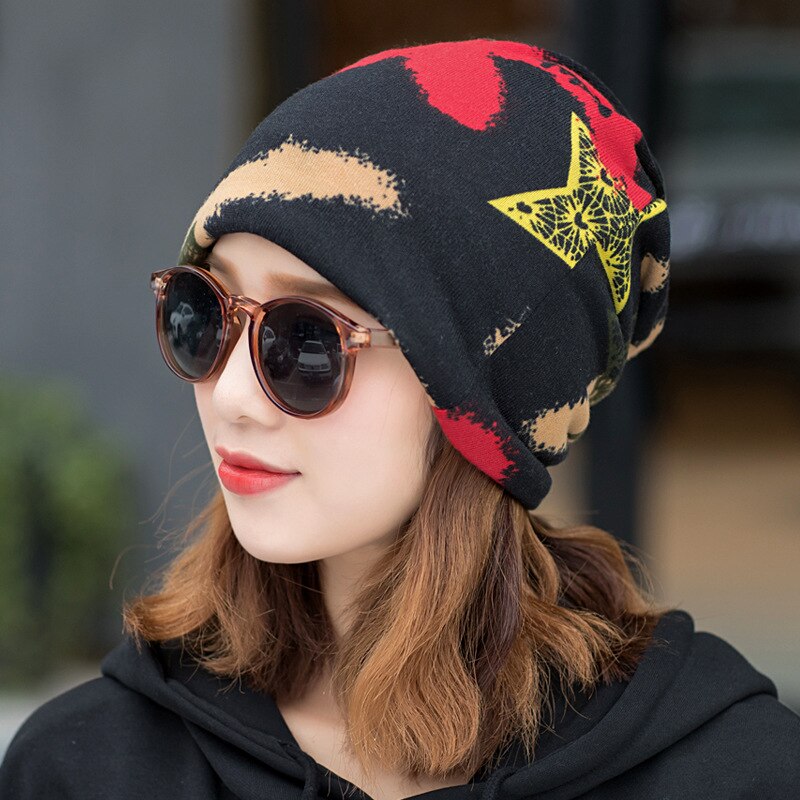 Hoed dame winter schattig warm multifunctioneel nek wikkel hoofd muts postpartum hipster halve maan muts: 3