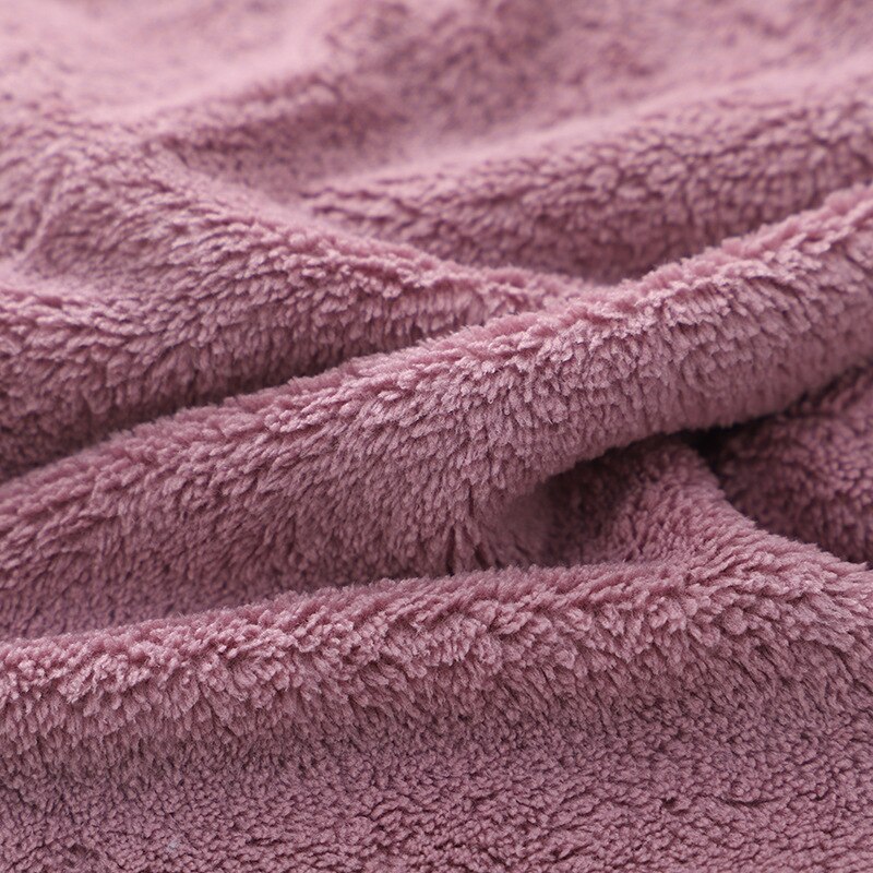2PCS 70X140cm+35X70cm Solid High Density Coraline Coral Velvet Towel Water Absorption Soft Bathroom Towel Sets for Adults